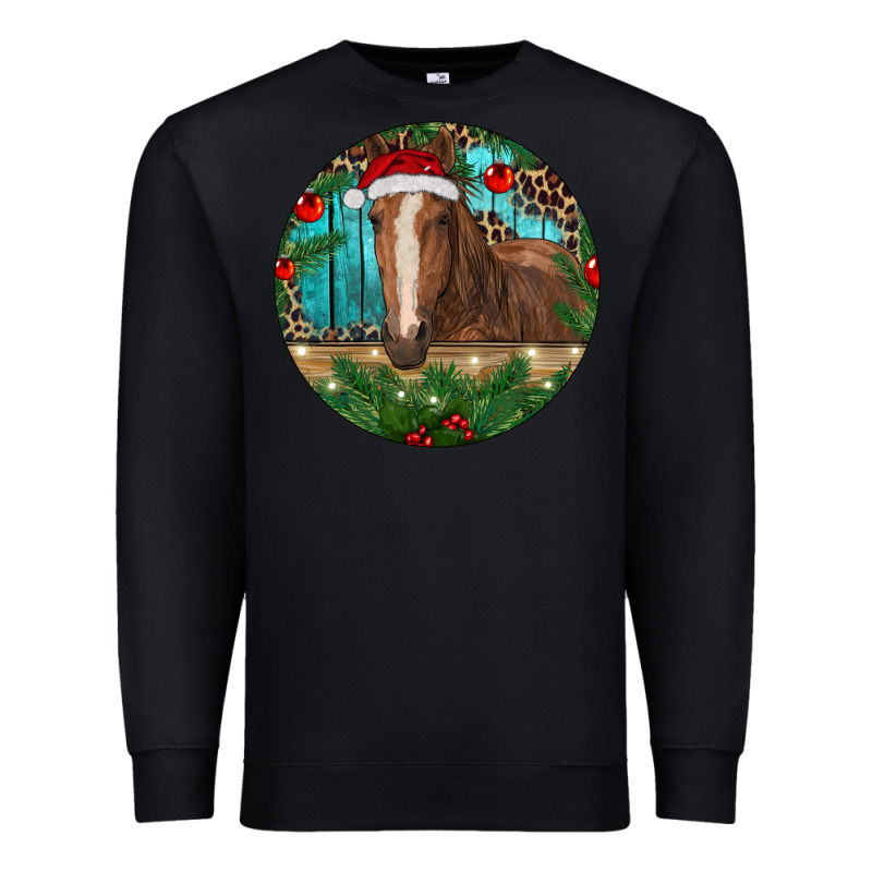 Brown Horse Christmas Premium Sweatshirt by RanaPortraitStore | Teevron
