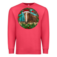 Cardinal Brown Horse Christmas Premium Sweatshirt - RanaPortraitStore