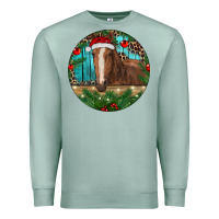 Seafoam Brown Horse Christmas Premium Sweatshirt - RanaPortraitStore