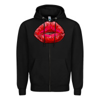 Black kiss Zipper Hoodie - RanaPortraitStore