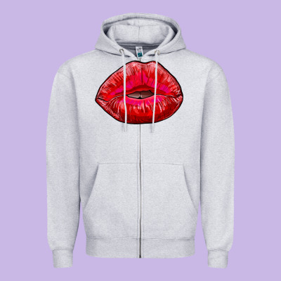 Kiss Zipper Hoodie Designed By Ranaportraitstore