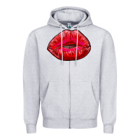 Heather Grey kiss Zipper Hoodie - RanaPortraitStore
