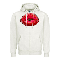 Oatmeal Heather kiss Zipper Hoodie - RanaPortraitStore