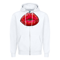 White kiss Zipper Hoodie - RanaPortraitStore