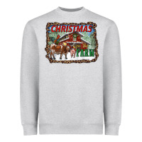 Heather Grey Christmas On The Farm Heavyweight Sweatshirt - RanaPortraitStore