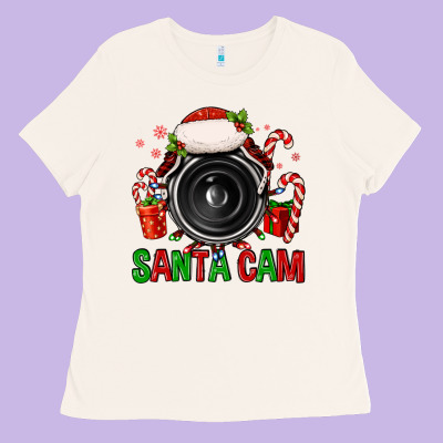 Santa Cam Ladies Tee Designed By Fadigitalartstudio