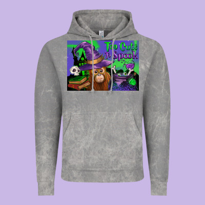 Too Cute To Spook Baby Orangutan Vintage Hoodie Designed By Lillyallendesigns