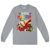 Heather Grey mens ho ho ho mosexual Long Sleeve Tee - DesigneFamous