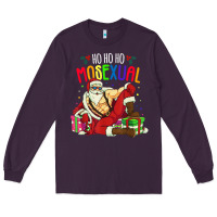 Plum mens ho ho ho mosexual Long Sleeve Tee - DesigneFamous