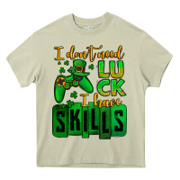 Mossy St. Patrick's I don't need luck i have skills Heavy Core Tee - OliviaCreatesArt
