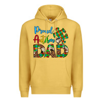 Antique Gold proud autism dad Premium Hoodie - Artiststas