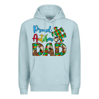 Blue Mist proud autism dad Premium Hoodie - Artiststas