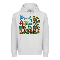 Dove Grey proud autism dad Premium Hoodie - Artiststas
