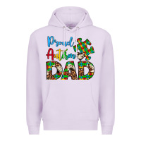 Lilac proud autism dad Premium Hoodie - Artiststas