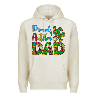 Oatmeal Heather proud autism dad Premium Hoodie - Artiststas