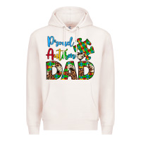 Pale Pink proud autism dad Premium Hoodie - Artiststas