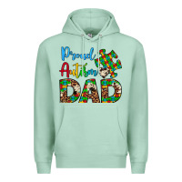Seafoam proud autism dad Premium Hoodie - Artiststas