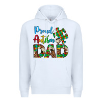 White proud autism dad Premium Hoodie - Artiststas