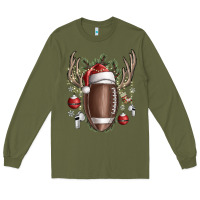 Army Green christmas football Long Sleeve Tee - SublimationCraftShop