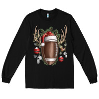 Black christmas football Long Sleeve Tee - SublimationCraftShop