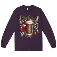 Plum christmas football Long Sleeve Tee - SublimationCraftShop