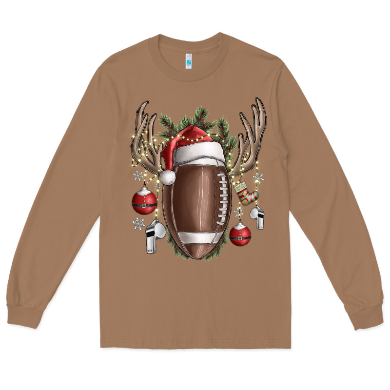 Christmas Football Long Sleeve Tee by SublimationCraftShop | Teevron