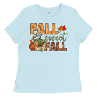 Baby Blue fall sweet fall Ladies Tee - BundleAndBundleShop