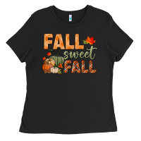 Black fall sweet fall Ladies Tee - BundleAndBundleShop
