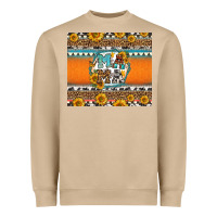 Mushroom sunflowers hexagon frame mama Heavyweight Sweatshirt - Jasminsmagicworld