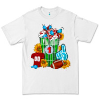 White Football Frappe Premium Tee - FaDigitalArtStudio