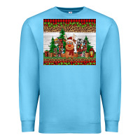 Ocean Blue joy reindeer Premium Sweatshirt - Jasminsmagicworld