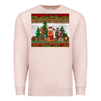 Pale Pink joy reindeer Premium Sweatshirt - Jasminsmagicworld