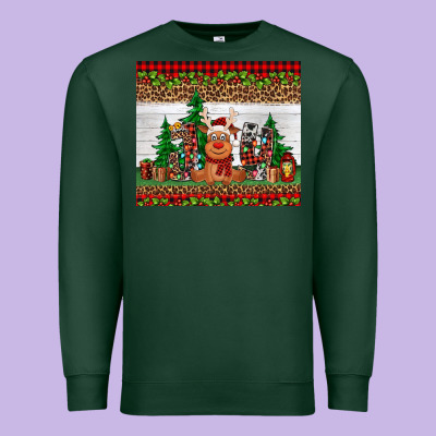 Joy Reindeer Premium Sweatshirt Designed By Jasminsmagicworld