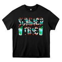 Black Summer Time Cowhide Serape Heavy Core Tee - CowCowDesign