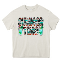 Cream Summer Time Cowhide Serape Heavy Core Tee - CowCowDesign