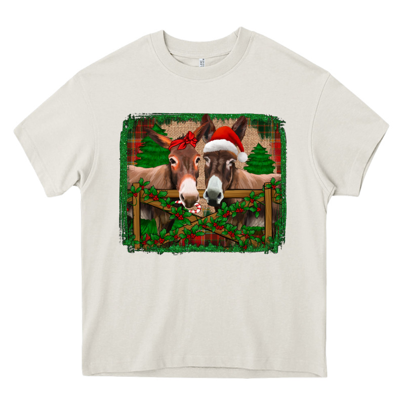 Christmas Donkeys Heavy Core Tee by Jasminsmagicworld | Teevron