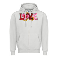 Valentines Day Love Sunflowers Zipper Hoodie | Teevron