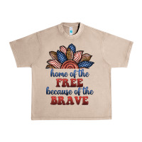 French Oak home of the free because of the brave Urban Heavy Tee - BundleAndBundleShop