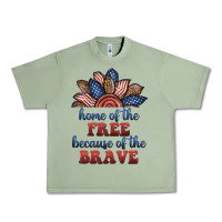 Oil Green home of the free because of the brave Urban Heavy Tee - BundleAndBundleShop