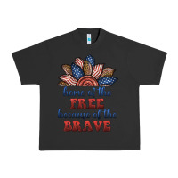 Pigment Black home of the free because of the brave Urban Heavy Tee - BundleAndBundleShop