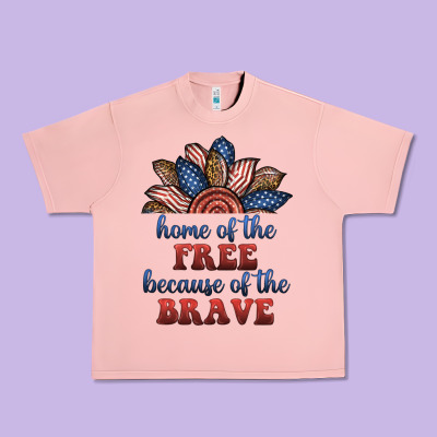Home Of The Free Because Of The Brave Urban Heavy Tee Designed By Bundleandbundleshop