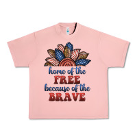 Salmon home of the free because of the brave Urban Heavy Tee - BundleAndBundleShop