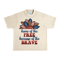 Sandshell home of the free because of the brave Urban Heavy Tee - BundleAndBundleShop