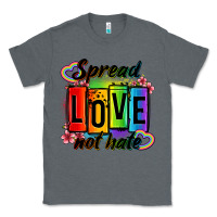 Charcoal Heather spread love not hate Classic Tee - OliviaCreatesArt