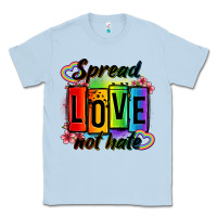 Dusty Blue spread love not hate Classic Tee - OliviaCreatesArt
