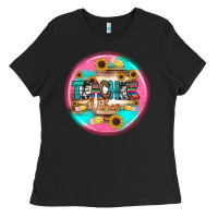 Teacher Vibe Earrings Ladies Tee | Teevron