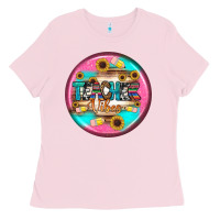 Bubblegum Pink teacher vibe earrings Ladies Tee - BundleAndBundleShop