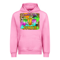 Fuchsia Pink Loaded Tea Junkie Urban Hoodie - Jasminsmagicworld