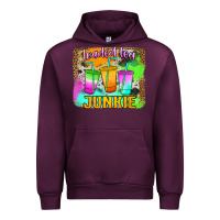 Mauve Wine Loaded Tea Junkie Urban Hoodie - Jasminsmagicworld