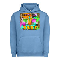 Pigment Pebble Blue Loaded Tea Junkie Urban Hoodie - Jasminsmagicworld